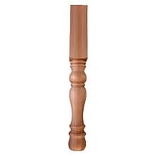 3-3/4" x 3-3/4" x 35-1/4" Turned Post, Rubberwood