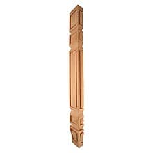 3-1/2" x 1-3/4" x 35-1/4" Half Mission Post, Rubberwood