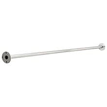 1" x 5' Shower Rod with Step Style Flange, Bright Stainless Steel