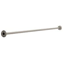 1" x 5' Shower Rod with Step Style Flange, Satin Nickel