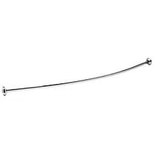 5' Oval Curved Shower Rod with 6" Bow, Bright Stainless Steel