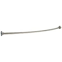 5' Oval Curved Shower Rod with 6" Bow, Stainless Steel