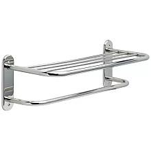 24" Align Lock Towel Shelf with One Bar, Bright Stainless Steel