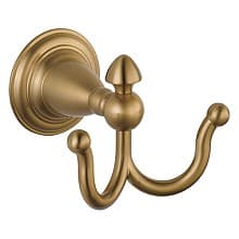 Dryden Double Robe Hook, Champagne Bronze