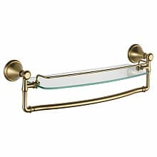 Cassidy 18" Glass Shelf With Removable Bar