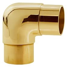 2" 90° Elbow Fitting, Polished Brass
