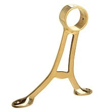 1-1/2" Floor Bracket, Polished Brass