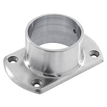 4" Cut Wall Flange, Satin Stainless Steel