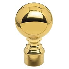 1-1/2" Ball Finial, Polished Brass