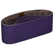 4" x 132" 80 Grit Sanding Belt, Aluminum Oxide on X-Weight Cotton/Cloth