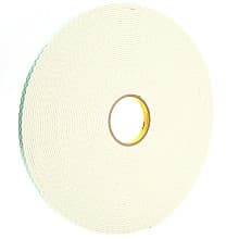 1/2" Off-White Double Coated Urethane Foam Tape, 36 Yard Roll