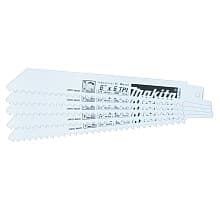 6" x 6TPI Wood Cutting Straight Back Shape Recipro Saw Blade (5/Pack)