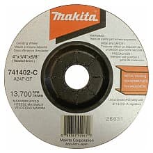 4" 24 Grit General Purpose Metal Grinding Wheel, Aluminum Oxide (5/Pack)