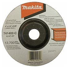 4" 24 Grit General Purpose Metal Grinding Wheel, Aluminum Oxide (25/Pack)