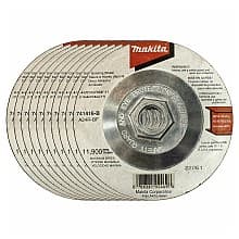 4-1/2" 24 Grit Hubbed Grinding Wheel, Aluminum Oxide (10/Pack)