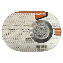 5" 24 Grit Hubbed Grinding Wheel, Aluminum Oxide (10/Pack)