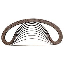 3/8&quot; x 21&quot; Abrasive Belt, Aluminum Oxide (10/Box)
