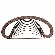 1/2&quot; x 21&quot; Abrasive Belt, Aluminum Oxide (10/Pack)