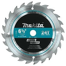 6-1/2" x 24 Teeth Rip/Cross/Plunge Cut Circular Saw Blade