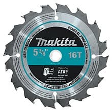 5-3/8" x 16 Teeth Cross-Cut/Miter/Rip Circular Saw Blade