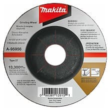 4-1/2" Inox 36 Grit Grinding Wheel, Aluminum Oxide