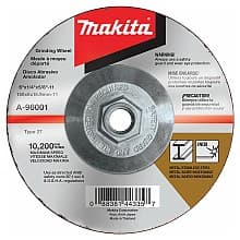6" Hubbed Inox 36 Grit Grinding Wheel, Aluminum Oxide
