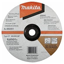 9" Inox 36 Grit Grinding Wheel, Aluminum Oxide