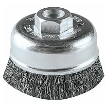 3" Crimped Wire Cup Brush, M10 x 1.25 Arbor Hole