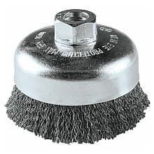 4" Crimped Wire Cup Brush, 5/8"-11" Arbor Hole