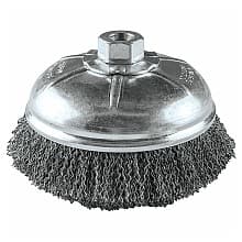 6" Crimped Wire Cup Brush, 5/8"-11" Arbor Hole