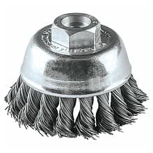 2-3/4" Knot Wire Cup Brush, M10 x 1.25 Arbor Hole