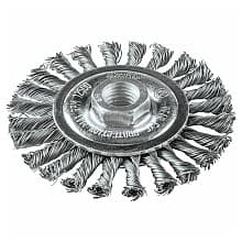 4" Knot Twist Wire Wheel, 5/8"-11" Arbor Hole