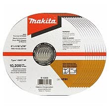 6" Inox 60 Grit Thin Cut-Off Wheel, Aluminum Oxide (10/Pack)