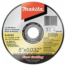5" 60 Grit Ultra Thin Cut-Off Wheel, Zirconia Aluminum