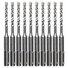 3/16" x 4" 2-Cutter SDS-PLUS Drill Bit (10/Pack)