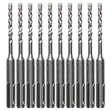 3/16" x 4" 2-Cutter SDS-PLUS Drill Bit (10/Pack)