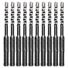 1/4" x 4" 3-Cutter SDS-PLUS Drill Bit (10/Pack)