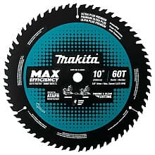 10" x 60 Teeth Cross-Cut Max Efficiency Miter Saw Blade