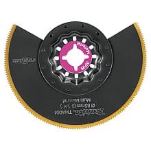 3-1/4" Starlock Oscillating Multi-Tool Bi-Metal Round Segmented Saw Blade with Titanium Tooth Coating