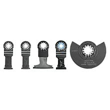 Starlock Oscillating Multi-Tool 5-Piece Accessory Cutting Blade Set with Case