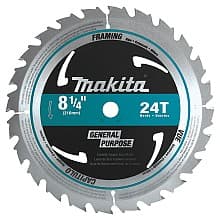 8-1/4" x 24 Teeth Cross-Cut/Rip/Plunge Circular Saw Blade