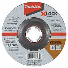 5" X-LOCK Type 27 General Purpose 36 Grit Abrasive Grinding Wheel for Metal/Stainless Steel Grinding