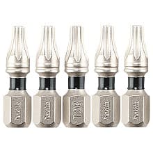 T20 x 1" Impact XPS Torx Drive Insert Bit, 1/4" Shank (5/Pack)