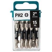 #2 x 2" Impact XPS Phillips Drive Power Bit, 1/4" Shank (15/Pack)