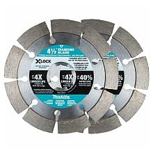 4-1/2" X-Lock Segmented Diamond Blade for Masonry Cutting (2/Pack)