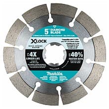 5" X-Lock Segmented Diamond Blade for Masonry Cutting