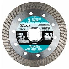5" X-Lock Turbo Rim Diamond Blade for Masonry Cutting