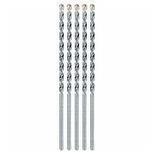 3/16" x 6" Carbide Tipped Percussion Masonry Hammer Drill Bit (5/Pack)