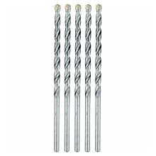1/4" x 6" Carbide Tipped Percussion Masonry Hammer Drill Bit (5/Pack)