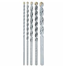 5-Piece Assorted Carbide Tipped Percussion Masonry Hammer Drill Bit Set